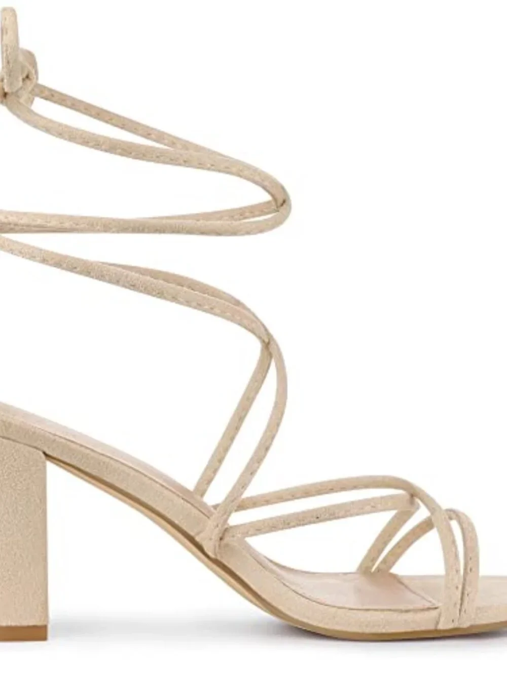 Perphy Women's Strappy Chunky Heel Lace-Up Sandals